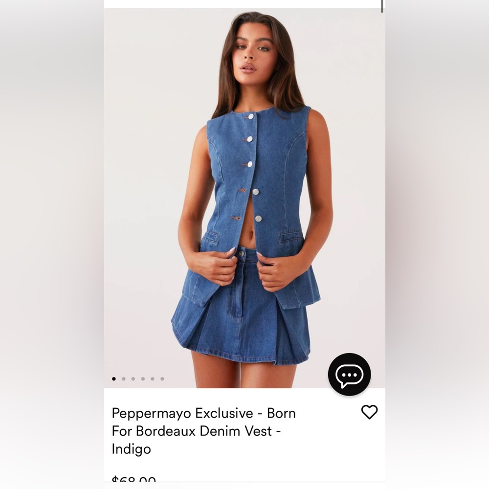 NWT BRAND NEW Denim Top PepperMayo